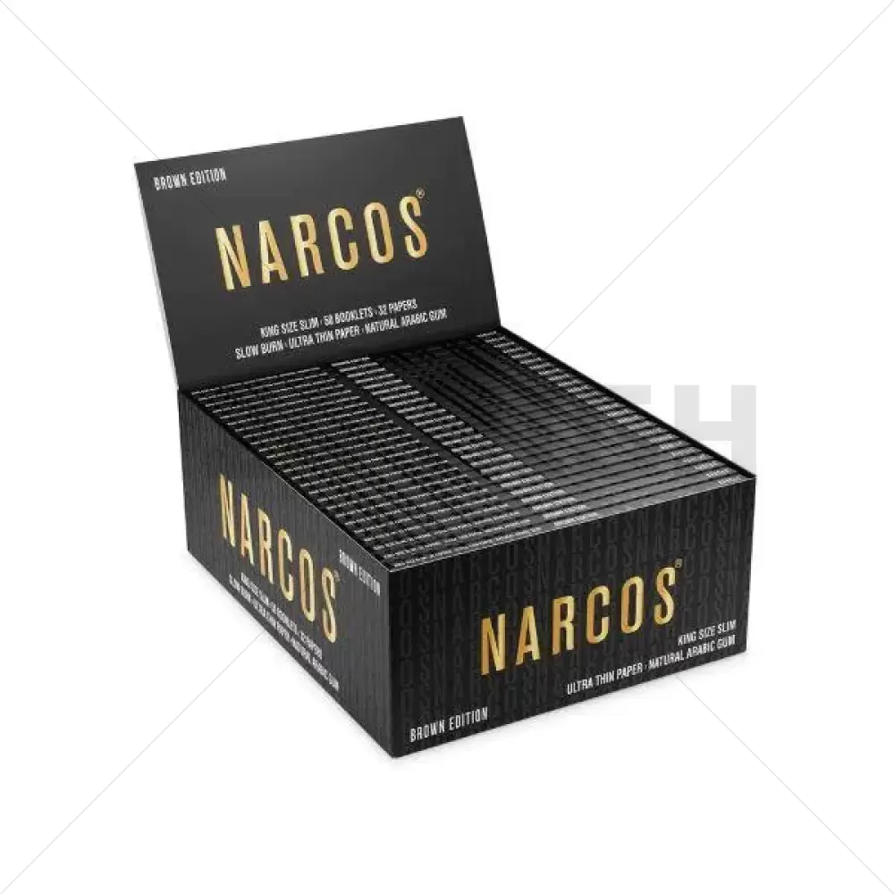 Narcos - Papel de Liar KS Slim Edición Marrón - Expositor 50 piezas