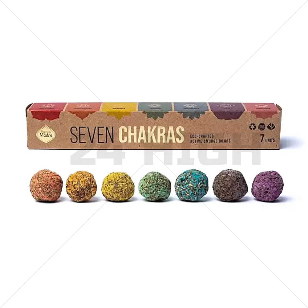 Sagrada Madre Premium 7 Chakra Smudge Bombs (bombas de olor)